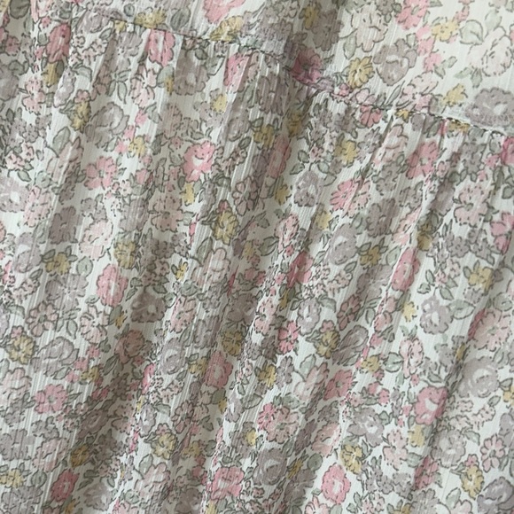 Sleeveless Pink Floral Mini Dress with Button Front - Picture 4 of 7